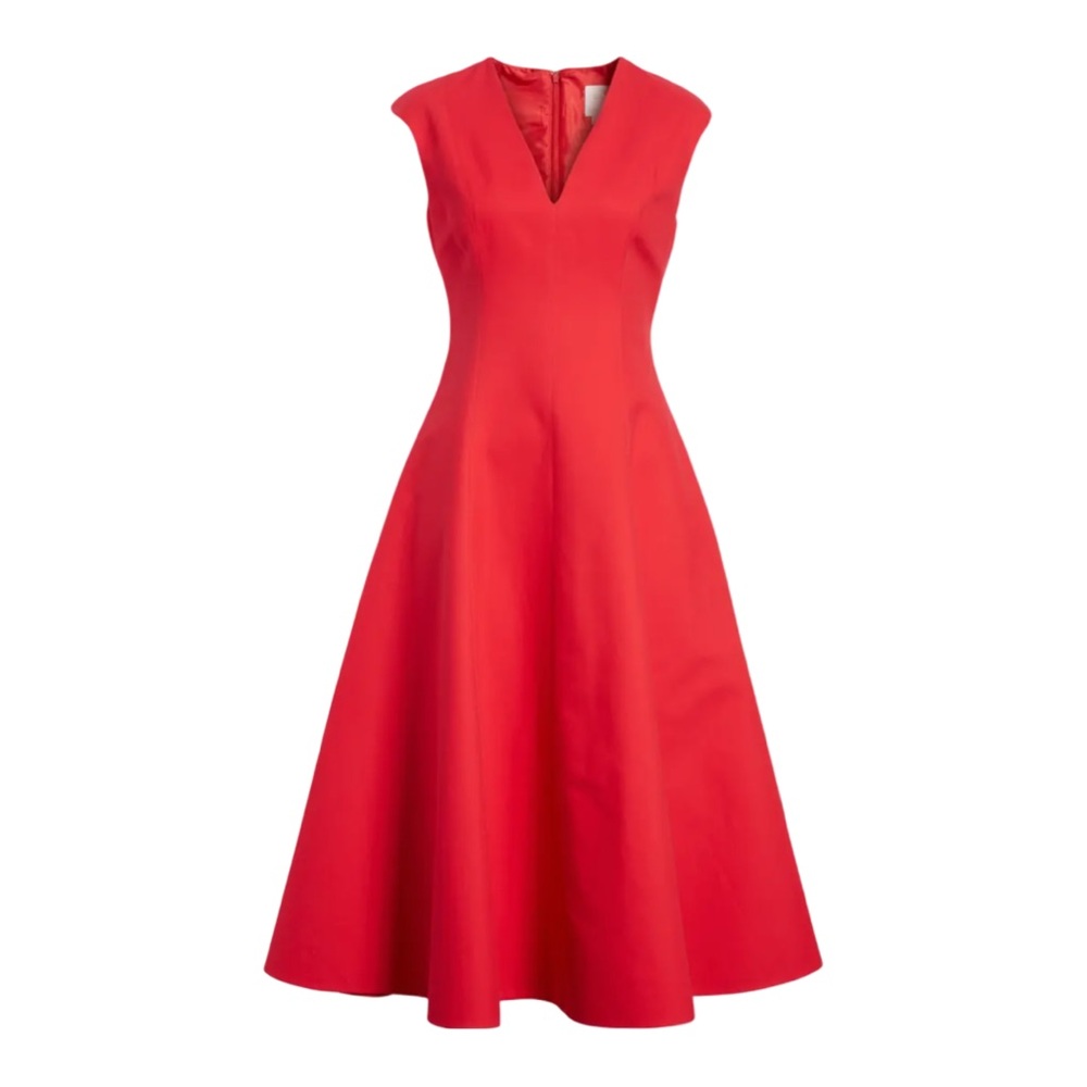 kate spade new york structured midi dress red size 00 - Picture 5 of 10